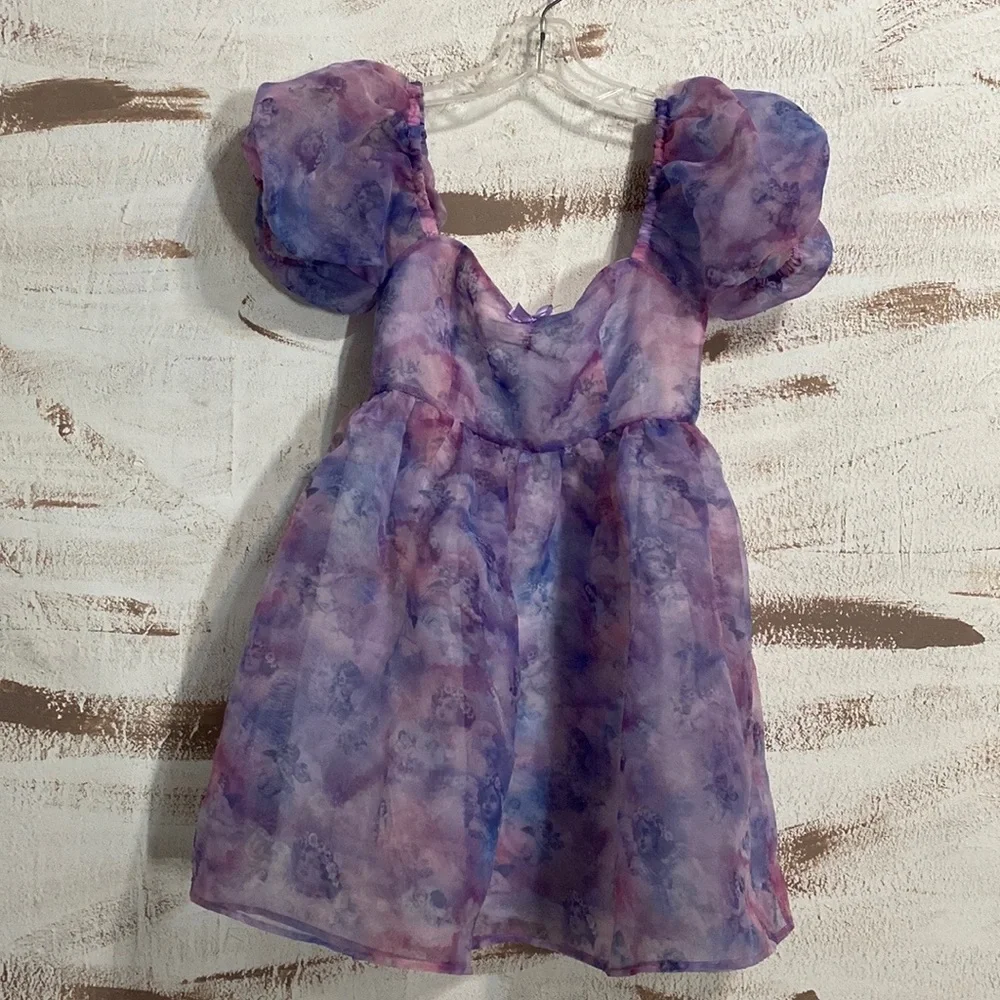 NWOT Dolls Kill Sugar Thrillz On Cloud Nine Baby Doll Dress - Picture 8 of 9
